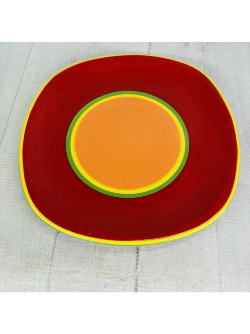 Dansk CARIBE ARUBA ORANGE & Red Green Yellow Rings 8 3/4